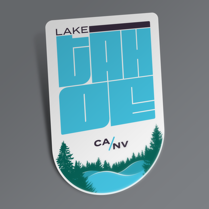 Lake Tahoe Tag Women's Crop Hoodie